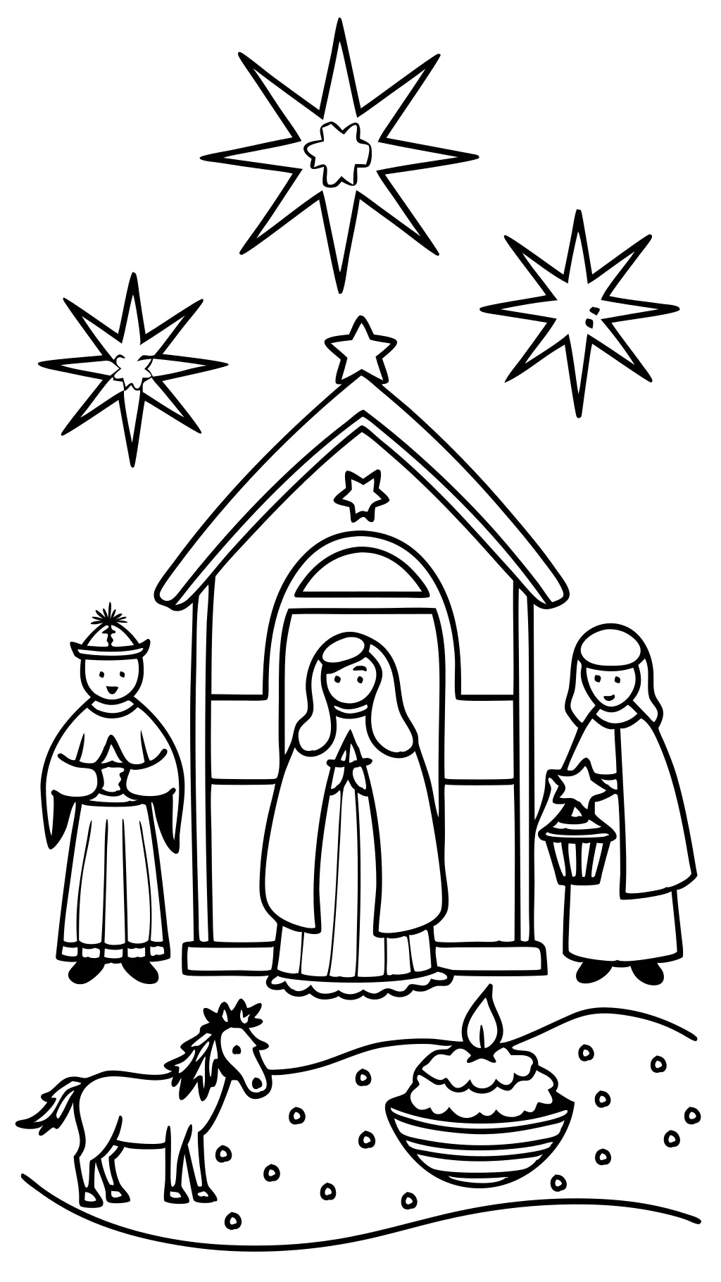 christmas religious coloring pages